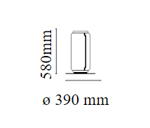 Noctambule Floor High Cylinder Small Base - Lampada da terra - Flos