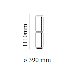 Noctambule Floor High Cylinder Small Base - Lampada da terra - Flos