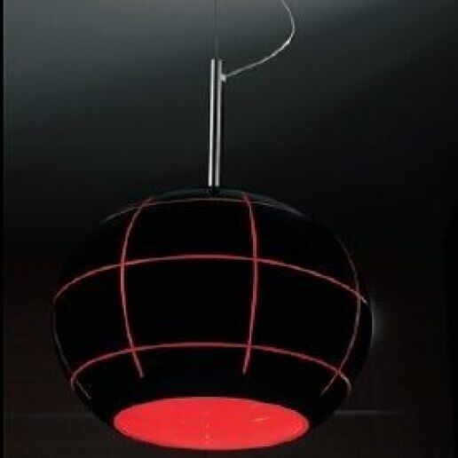 SFERA 35 Nero Rosso - Sospensione - LAMPADE ITALIANE