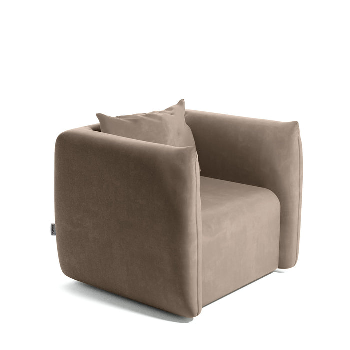 Divano Hug Avalon in Velluto per Sala d'attesa o Zona Living Dim: 84x190xH 68cm
