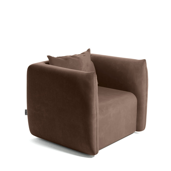 Divano Hug Avalon in Velluto per Sala d'attesa o Zona Living Dim: 84x190xH 68cm