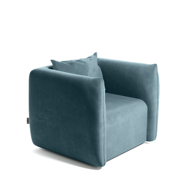Divano Hug Avalon in Velluto per Sala d'attesa o Zona Living Dim: 84x190xH 68cm