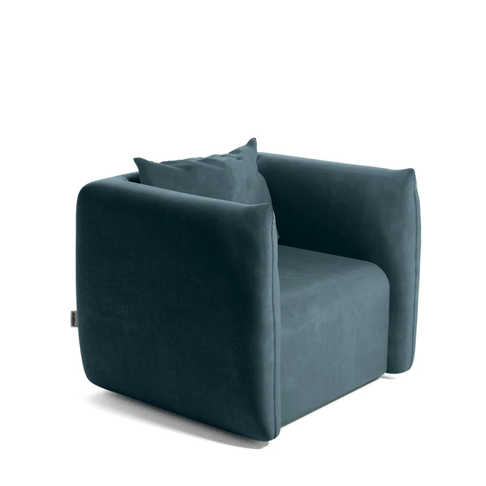 Poltrona Hug Avalon in Velluto per Sala d'attesa o Zona Living Dim: 84x84x H68cm