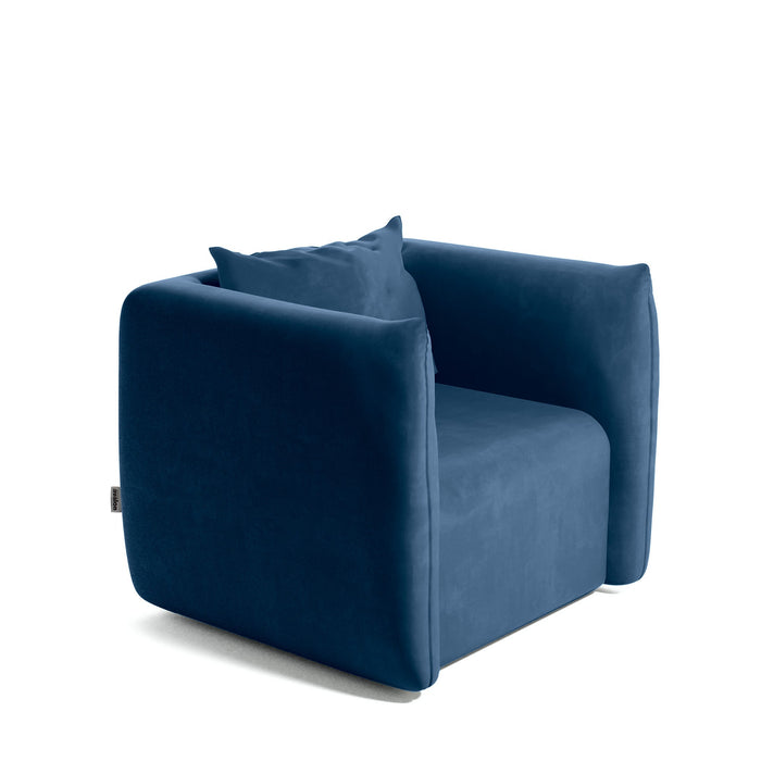 Poltrona Hug Avalon in Velluto per Sala d'attesa o Zona Living Dim: 84x84x H68cm