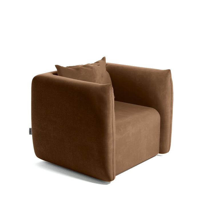 Divano Hug Avalon in Velluto per Sala d'attesa o Zona Living Dim: 84x190xH 68cm