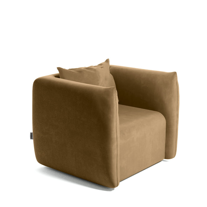 Divano Hug Avalon in Velluto per Sala d'attesa o Zona Living Dim: 84x190xH 68cm