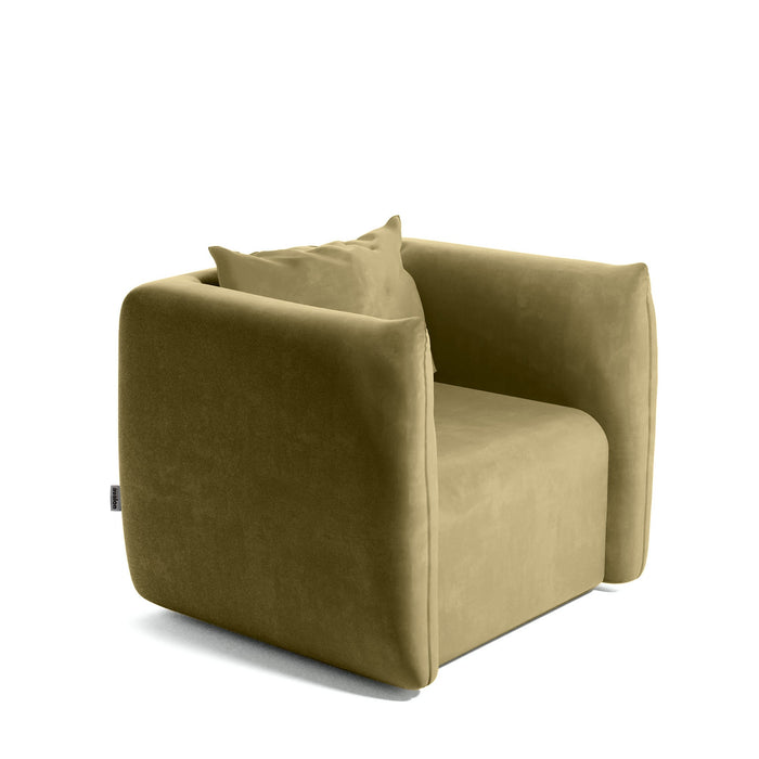 Divano Hug Avalon in Velluto per Sala d'attesa o Zona Living Dim: 84x190xH 68cm