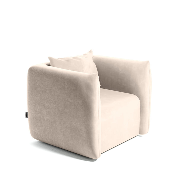 Divano Hug Avalon in Velluto per Sala d'attesa o Zona Living Dim: 84x190xH 68cm