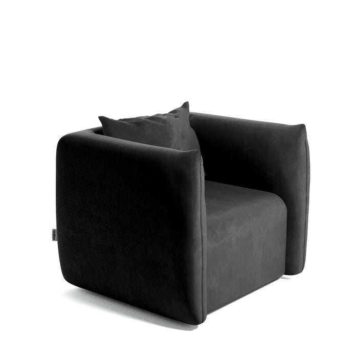 Divano Hug Avalon in Velluto per Sala d'attesa o Zona Living Dim: 84x190xH 68cm