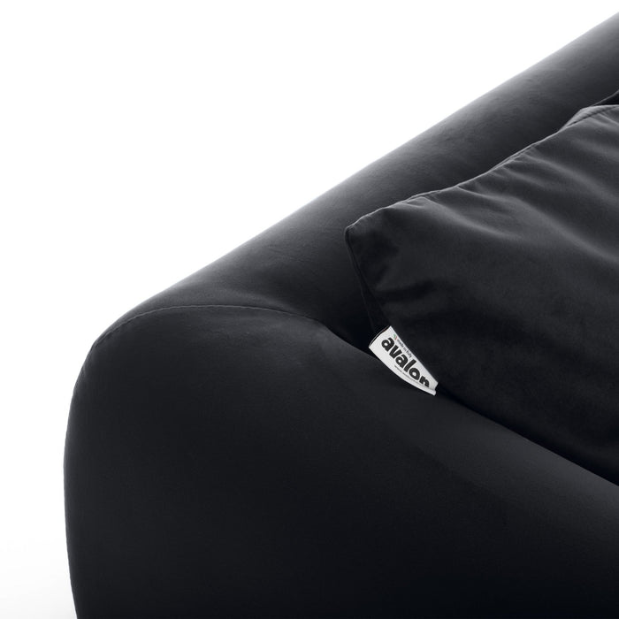 Divano Hug Avalon in Velluto per Sala d'attesa o Zona Living Dim: 84x190xH 68cm