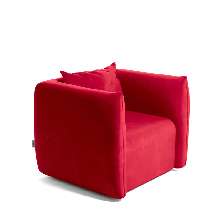 Poltrona Hug Avalon in Velluto per Sala d'attesa o Zona Living Dim: 84x84x H68cm