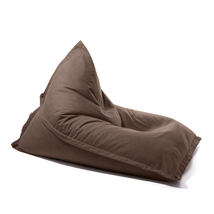 Pouf Shongo grande a forma di triangolo in tessuto antimacchia Dali per interno dim: 140x175 cm