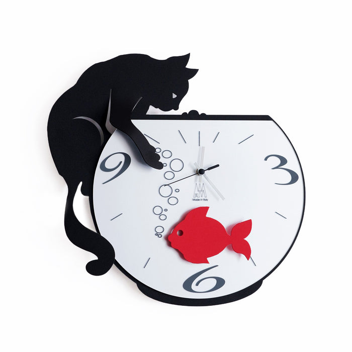 Tommy and Fish - Orologio da parete spiritoso - Arti e Mestieri