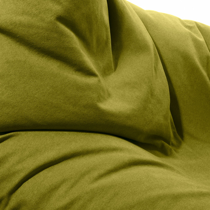 Pouf Shongo grande a forma di triangolo in tessuto antimacchia Dali per interno dim: 140x175 cm