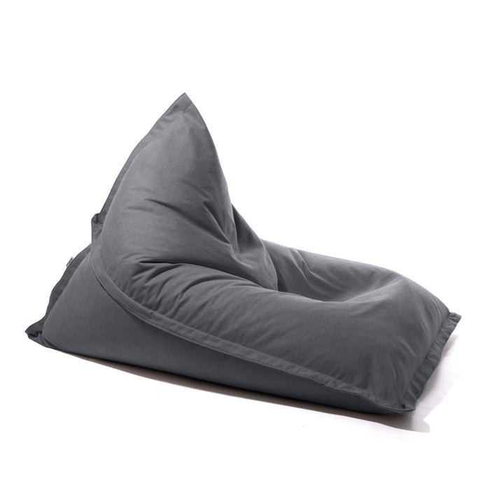 Pouf Shongo grande a forma di triangolo in tessuto antimacchia Dali per interno dim: 140x175 cm