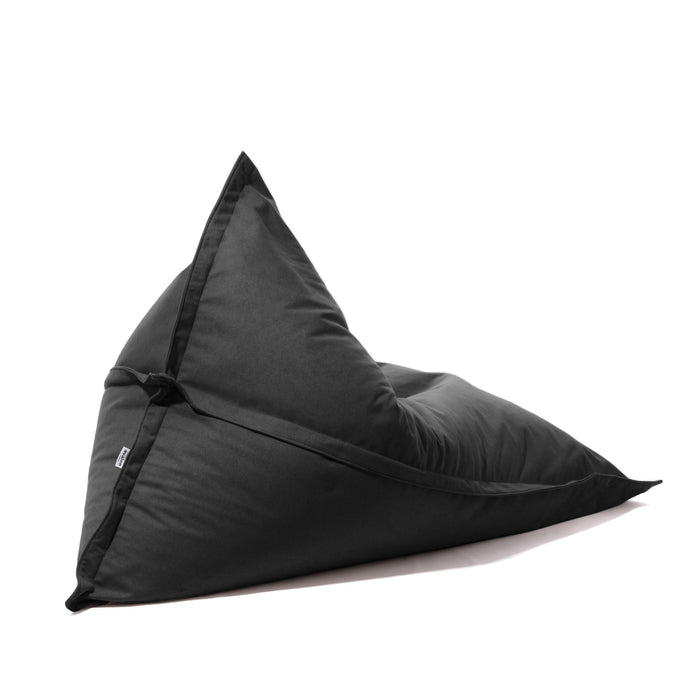 Pouf Shongo grande a forma di triangolo in tessuto antimacchia Dali per interno dim: 140x175 cm