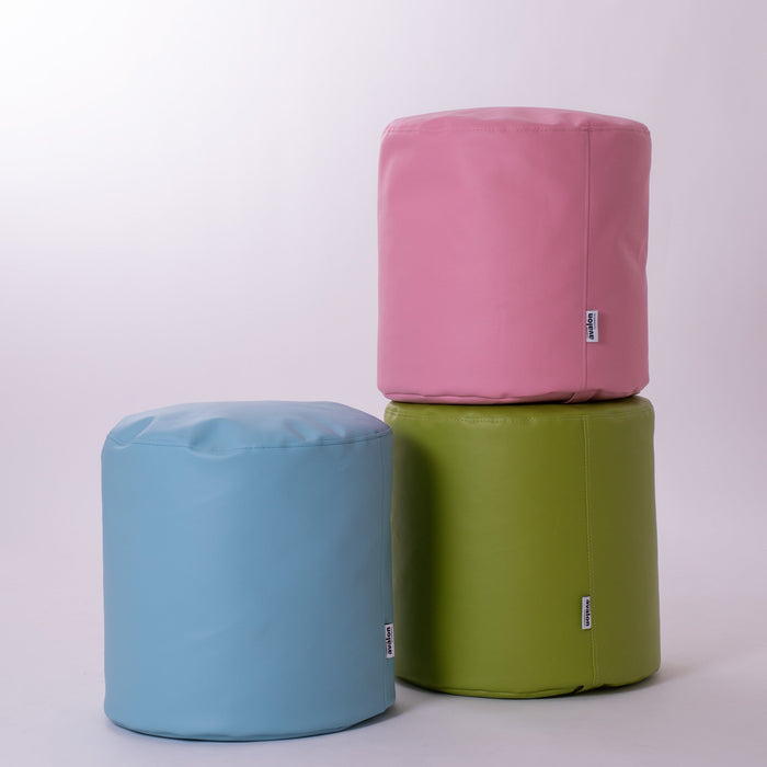 Avalon Pouf Cilindro Jazz Similpelle Diam. 45 cm, Alt. 45 cm