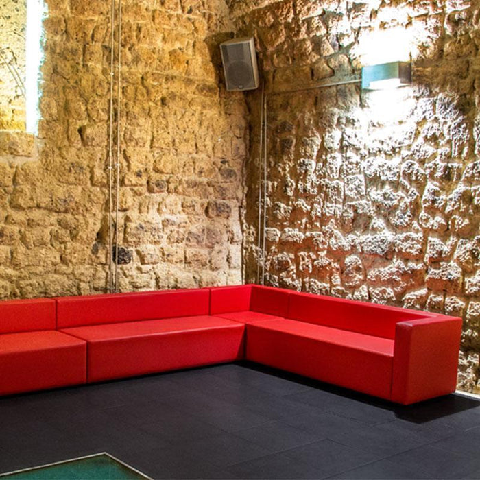 Divano 3 posti senza braccioli Puma in Similpelle Mamba dim: 165x70x65 cm