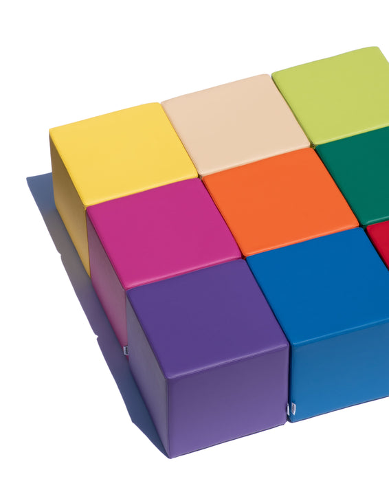 Avalon Pouf Rigido Cubo Similpelle Mamba Trendy Classe 1-IM Ignifugo per Interno ed Esterno. Dim: Larg. 45 cm X Prof. 45 cm X Alt. 43 cm