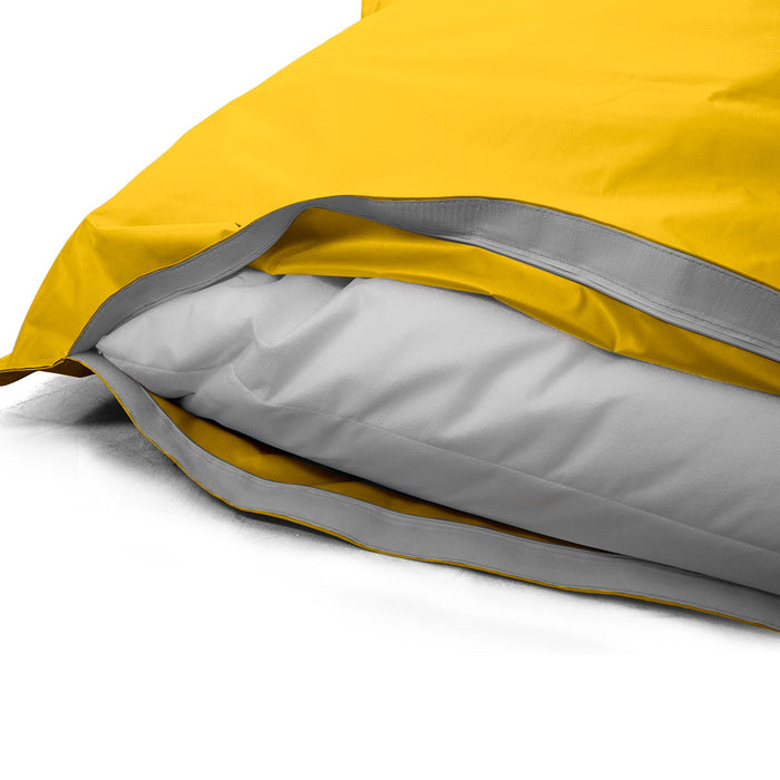 Pouf Cuscino Thin medio sacca vuota in tessuto antistrappo impermeabile Jive per interno dim.135x90 cm