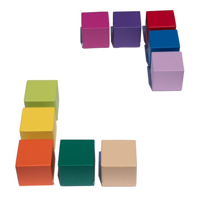 Avalon Pouf Rigido Cubo Similpelle Mamba Trendy Classe 1-IM Ignifugo per Interno ed Esterno. Dim: Larg. 45 cm X Prof. 45 cm X Alt. 43 cm