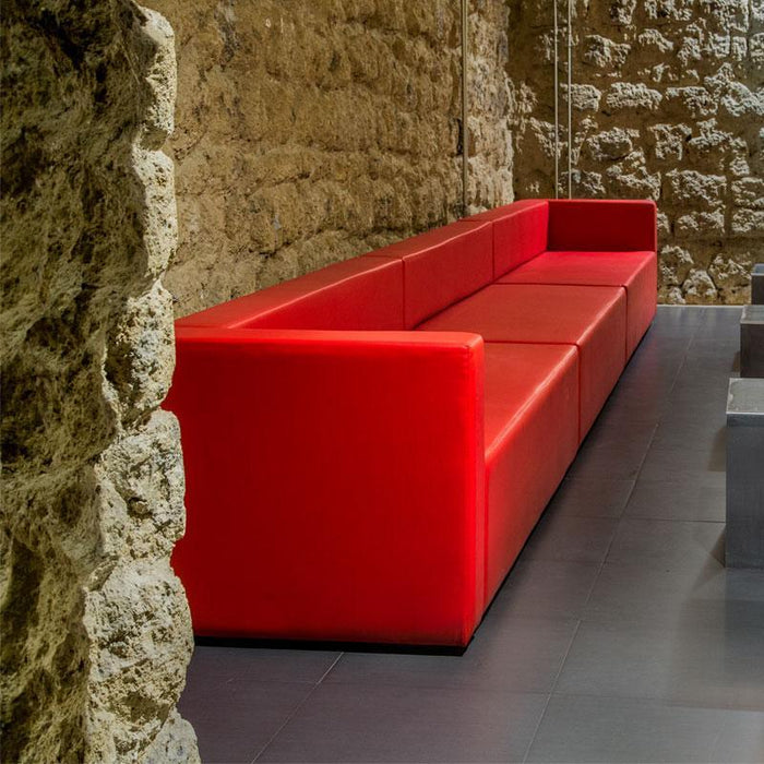 Divano 3 posti bracciolo destro Puma in Similpelle Mamba dim: 180x70x65 cm