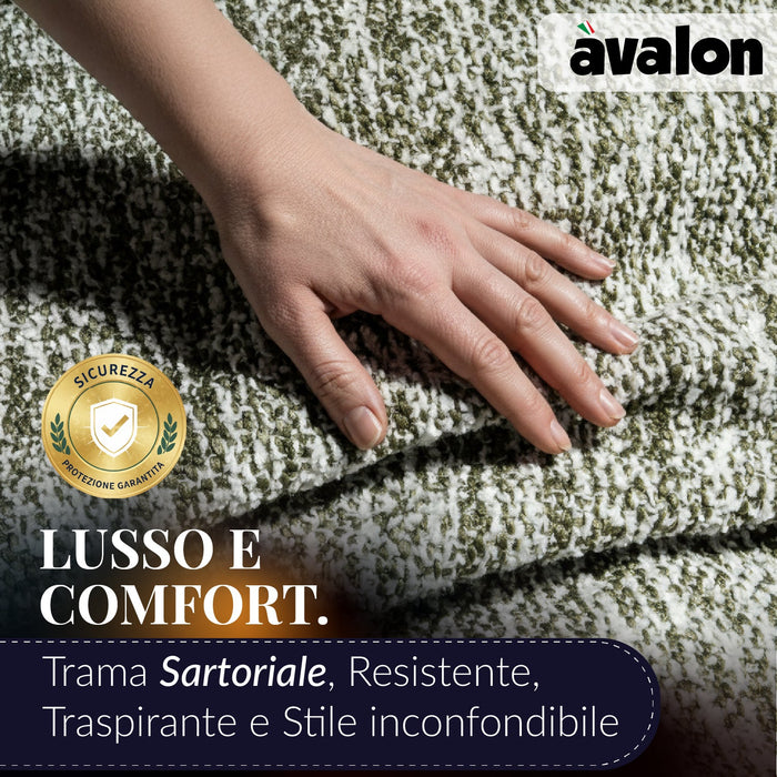 Pouf Poltrona Sacco Grande BAG L Avalon in tessuto Grisaglia per interno dim. 80 x 125 cm