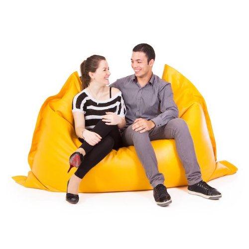 Pouf poltrona Cuscino Thin gigante Imbottito finta pelle antimacchia Jazz per interno dim.140x200 cm