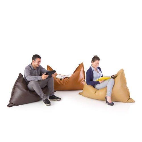 Pouf Poltrona Cuscino Thin medio in finta pelle antimacchia jazz per interno dim.90x135 cm