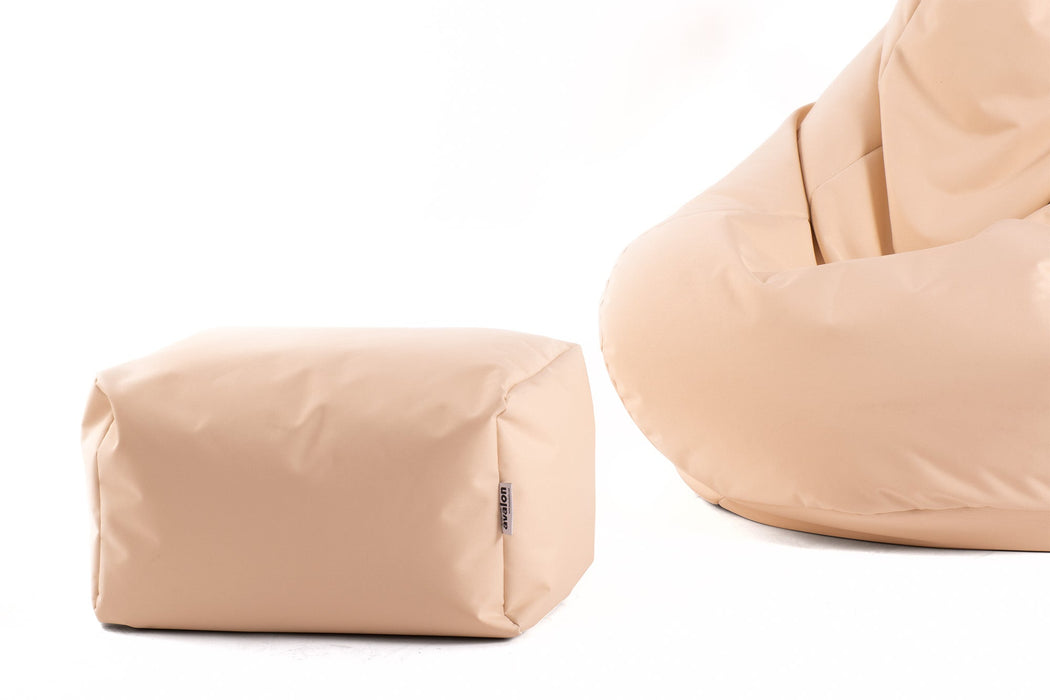 Pouf poltrona sacco Herry con poggiapiedi in omaggio, Avalon in tessuto poliestere Jive per interno. Dim: Ø80 x H90 cm