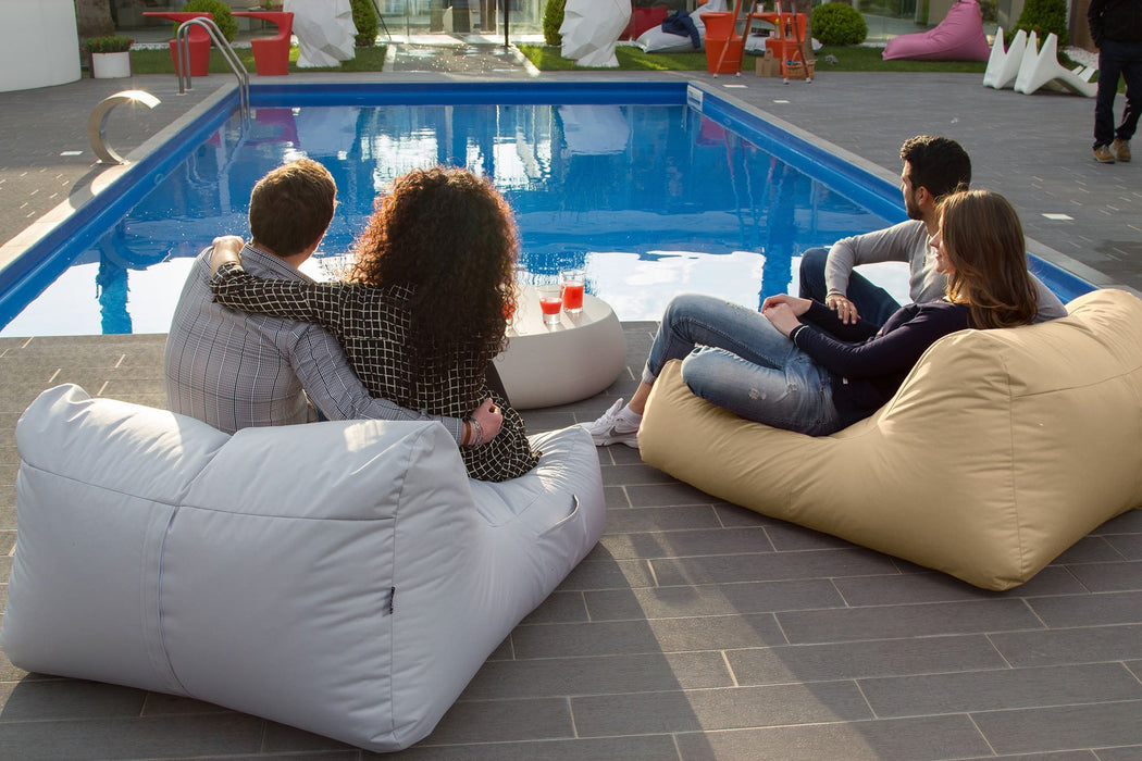 Pouf Poltrona Doppia Gaia in tessuto Jive per interno dim 100x120 cm