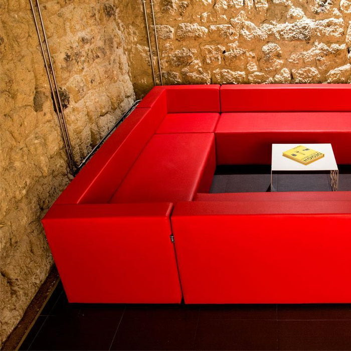 Divano 3 posti bracciolo destro Puma in Similpelle Mamba dim: 180x70x65 cm
