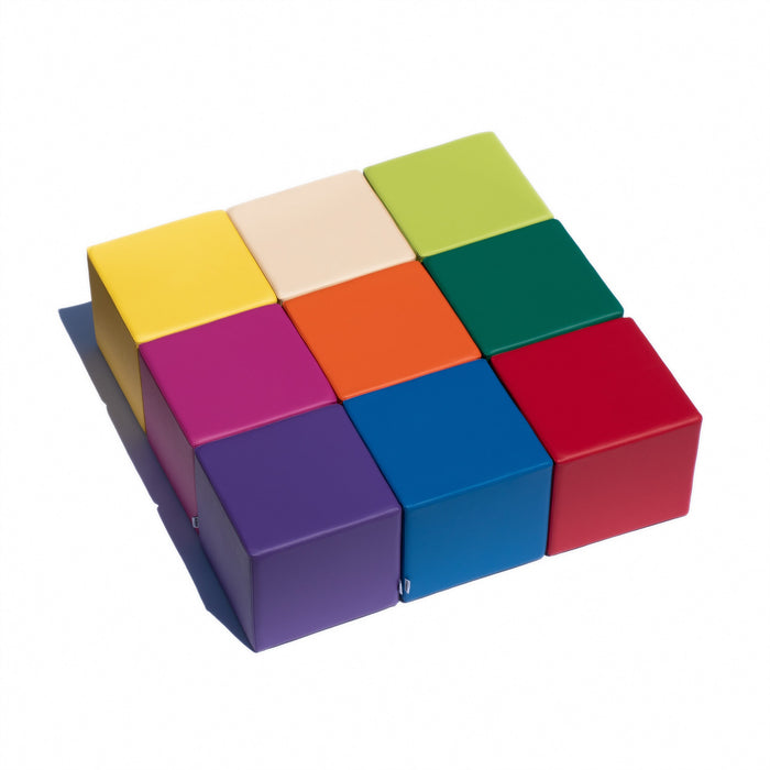 Avalon Pouf Rigido Cubo Similpelle Mamba Trendy Classe 1-IM Ignifugo per Interno ed Esterno. Dim: Larg. 45 cm X Prof. 45 cm X Alt. 43 cm