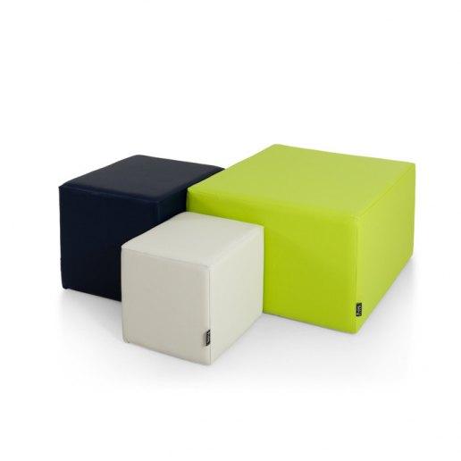 Avalon Tavolino Pouf Cubo rigido in Similpelle Mamba Trendy Classe 1-IM Ignifugo per Interno ed Esterno. Dim: Larg 45cm X Prof 45cm X Alt 40 Cm
