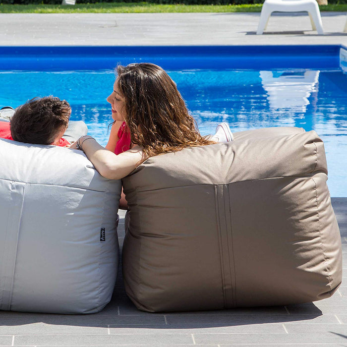 Pouf Lettino Gaia in tessuto Jive per interno dim 190x80 cm