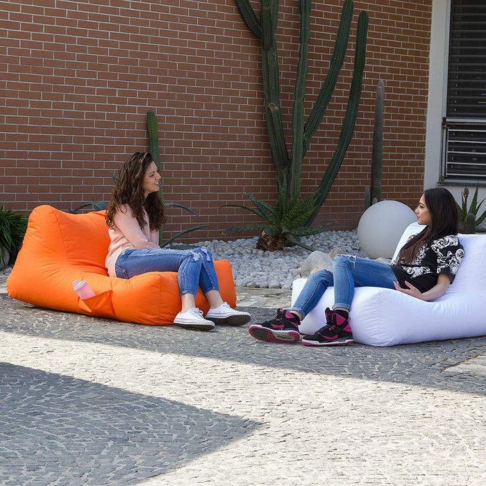 Pouf Poltrona Singola Gaia in tessuto Jive per interno dim 75x120 cm