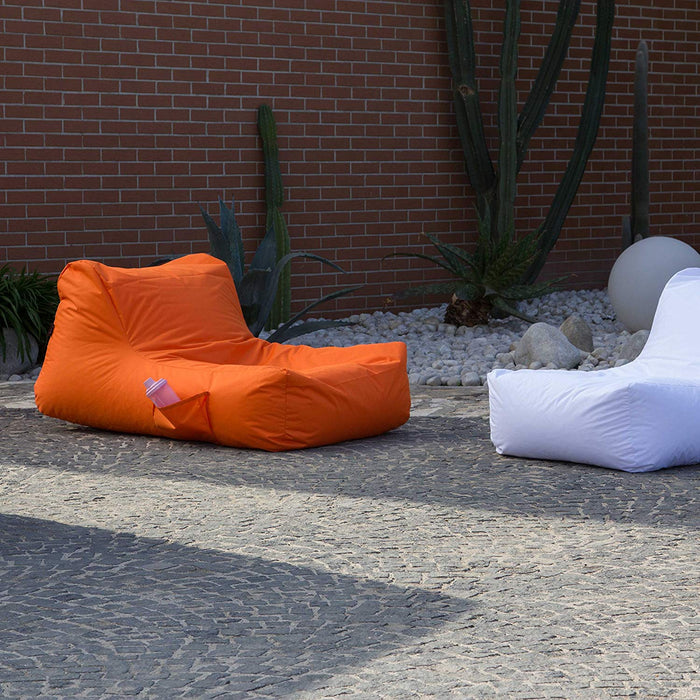 Pouf Poltrona Singola Gaia in tessuto Jive per interno dim 75x120 cm