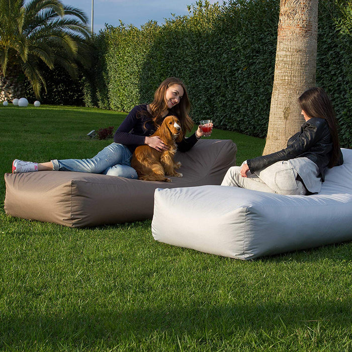 Pouf Lettino Gaia in tessuto Jive per interno dim 190x80 cm
