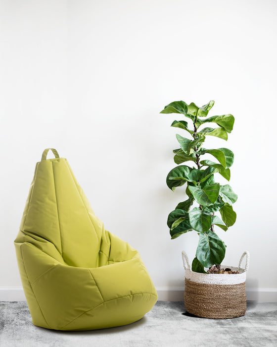 Pouf Poltrona Sacco Pera con tasca portaoggetti, Sfoderabile con Sacca interna, in tessuto Jive Antistrappo, Impermeabile, Dim. 70x130 cm