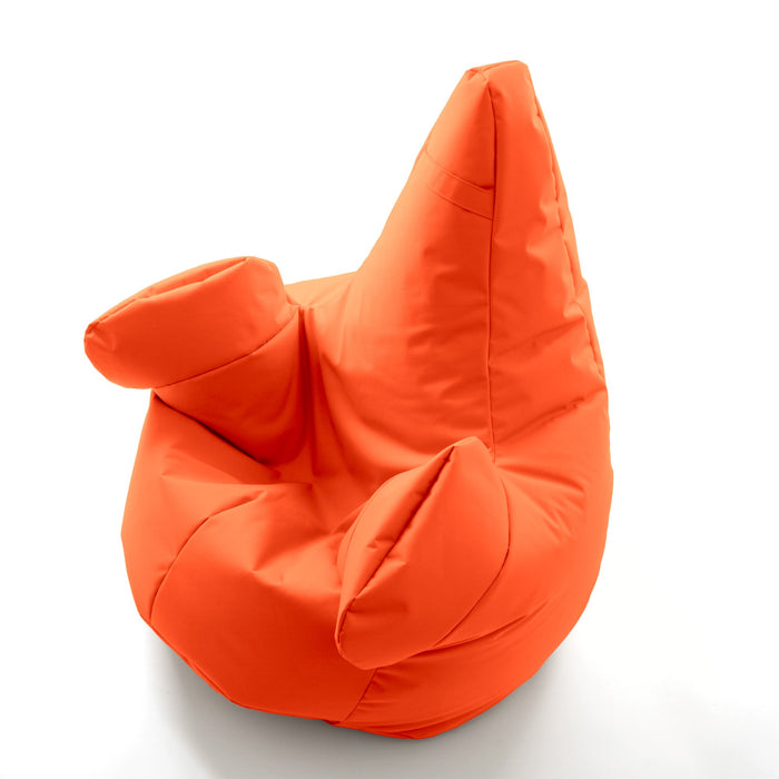Pouf poltrona sacco Grande con braccioli Ploof, sfoderabile con sacca interna, Avalon in tessuto poliestere Jive per interno Imbottito, Antistrappo, Impermeabile Dim: Ø85 x H90 cm