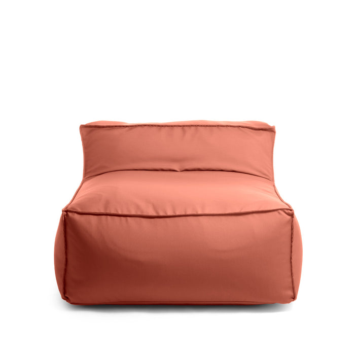 Pouf poltrona 1 posto Deluz Avalon in tessuto Tropical per esterno. Dim: 98x98x65 cm