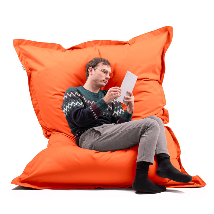 Pouf poltrona Cuscino Thin gigante Jive Imbottito in tessuto antistrappo impermeabile per interno dim.140x200 cm