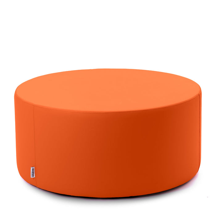 Avalon Pouf Rigido Cilindro Similpelle Mamba Trendy Classe 1-IM Ignifugo per Interno ed Esterno. Dim: Ø90 cm X H43 cm