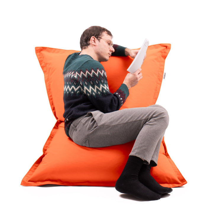 Pouf Cuscino Thin medio sacca vuota in tessuto antistrappo impermeabile Jive per interno dim.135x90 cm