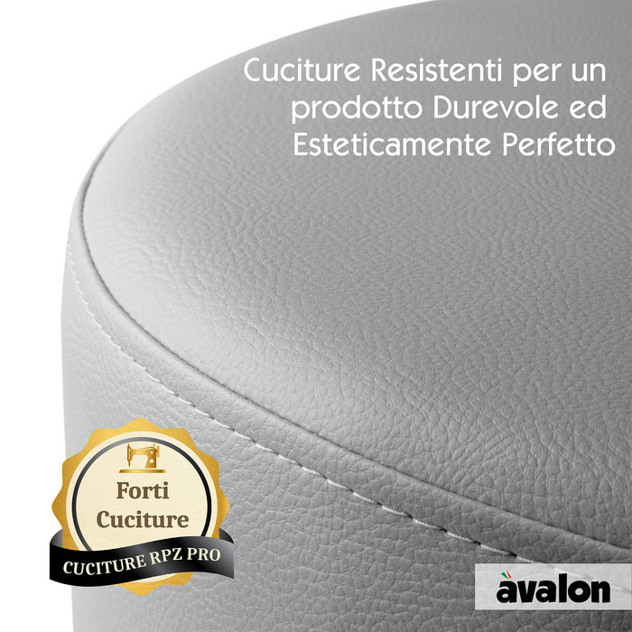 Avalon Pouf Rigido Cilindro Finta pelle Jazz per Interno ed Esterno Dim: Ø40 cm X H43 cm