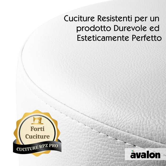 Avalon Pouf Rigido Cilindro Finta pelle Jazz per Interno ed Esterno Dim: Ø40 cm X H43 cm