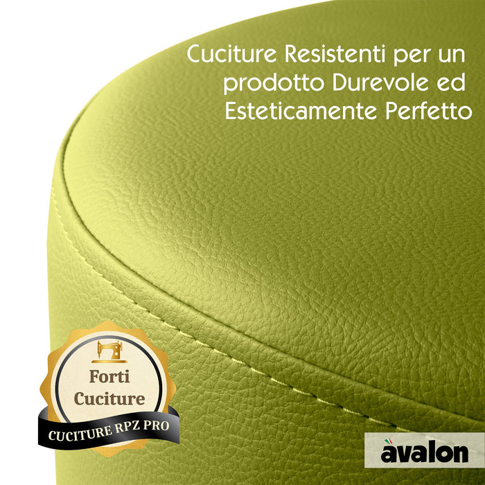 Avalon Pouf Rigido Cilindro Finta pelle Jazz per Interno ed Esterno Dim: Ø40 cm X H43 cm