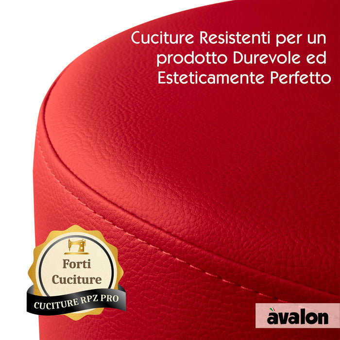 Avalon Pouf Rigido Cilindro Finta pelle Jazz per Interno ed Esterno Dim: Ø40 cm X H43 cm