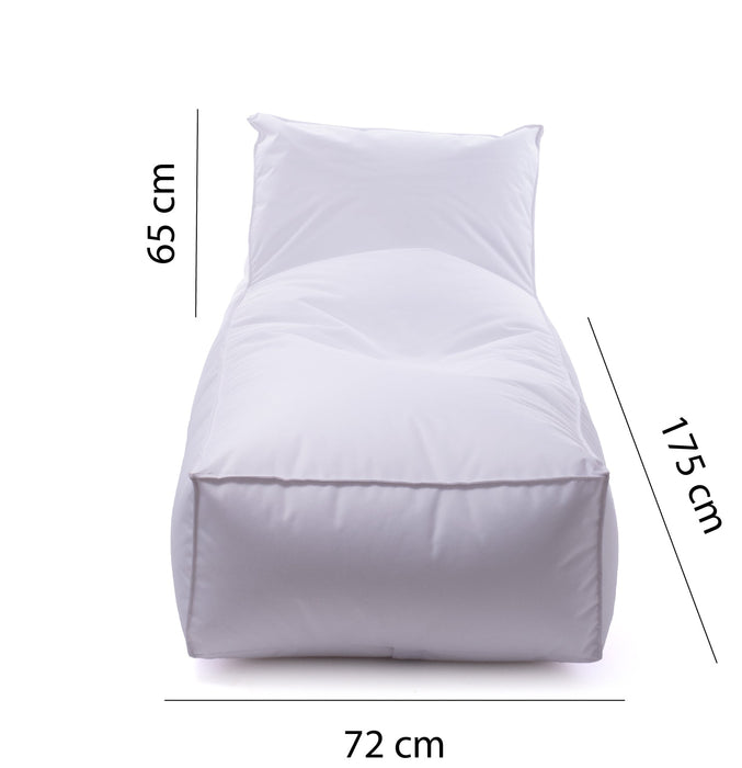 Pouf Lettino Badd L Avalon in tessuto Tropical per esterno. Dim: 70x160 cm