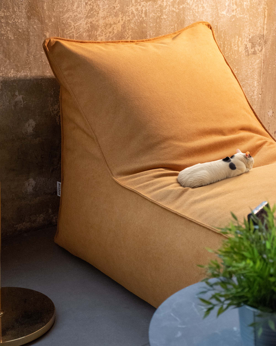 Pouf Poltrona Badd in tessuto antimacchia Dali Dim. 70x105 cm